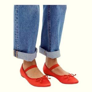 Urban Outfitters Women's‎ Red Fabric Ballet Flat Size 10W